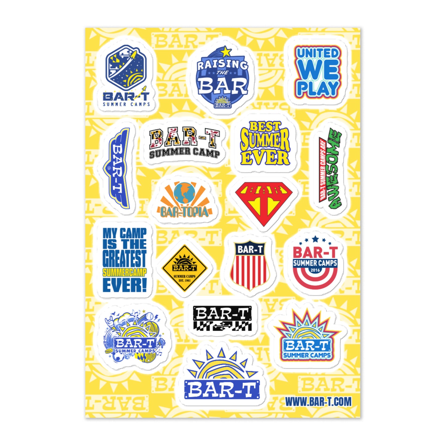 Bar-T Summer Camps Sticker sheet